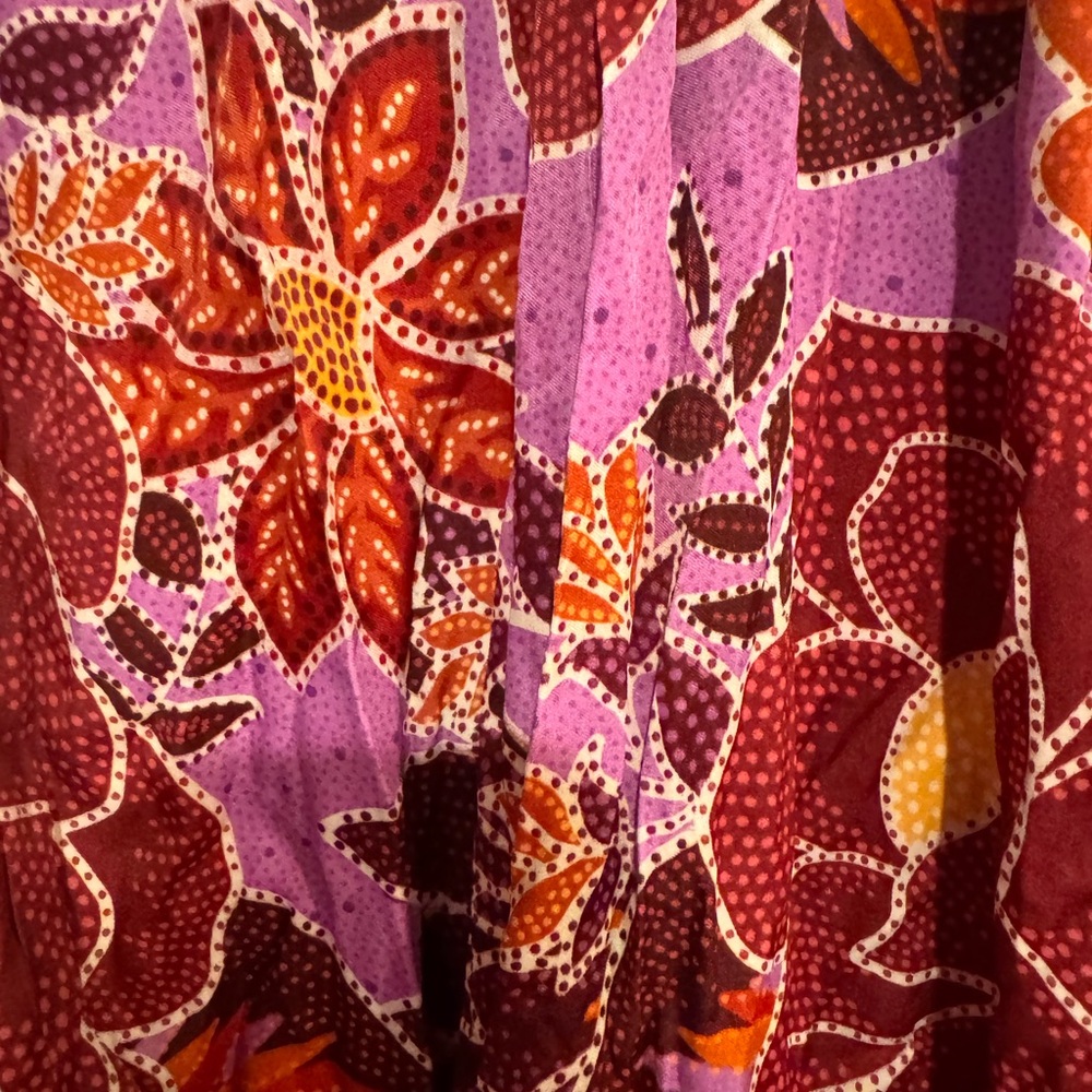 Farm Rio Sweet Floral Lilac Midi Dress - Picture 7 of 16